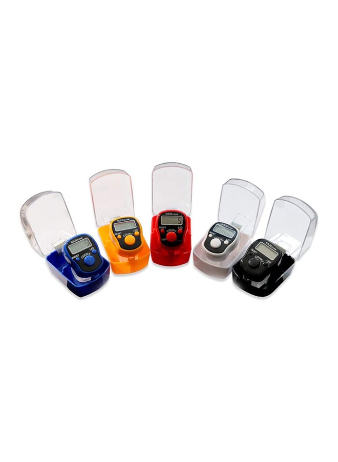5-Piece Digital LED Electronic Handheld Tally Counter Multicolour  - Image 1