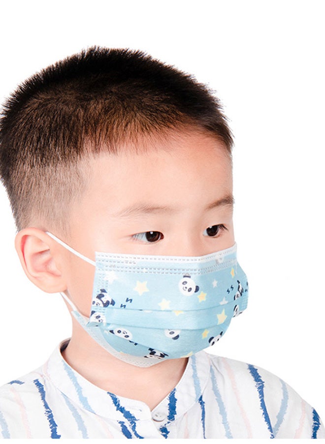 20-Piece 3 Ply Kids Disposable Face Mask With Panda Design Multicolour 14.5x9.5cm - Image 3