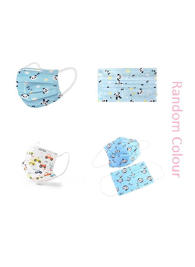 20-Piece 3 Ply Kids Disposable Face Mask With Panda Design Multicolour 14.5x9.5cm - Image 2