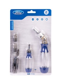 Ford 27 Piece Ratchet Screwdriver Set Blue/Clear 