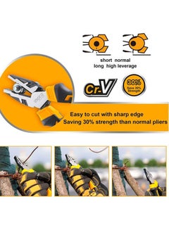 INGCO 3-Piece Heavy Leverage Pliers Set Silver/Yellow/Black  - Image 3
