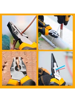 INGCO 3-Piece Heavy Leverage Pliers Set Silver/Yellow/Black  - Image 4