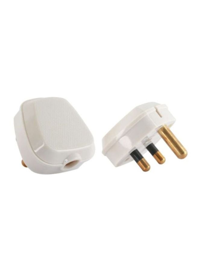 Terminator 3-Pin Plug White/Black/Gold - Image 2