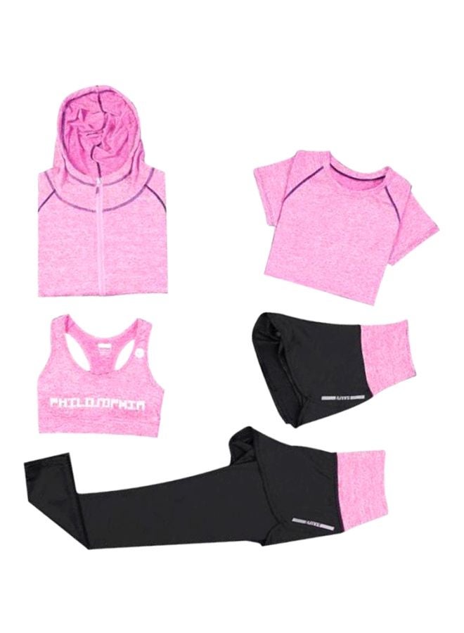 Lucky 5-Piece Sportwear Set Pink/Black  - Image 1
