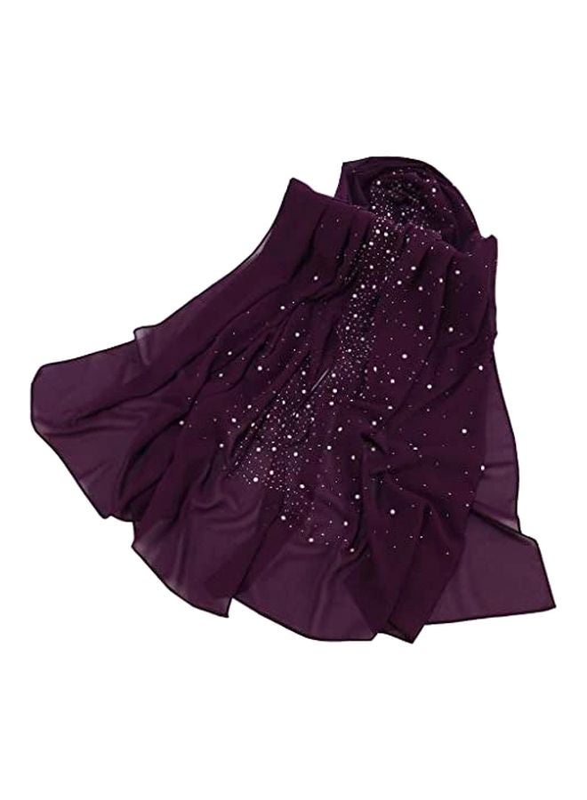 Generic 12 Pack Long Scarf Purple/White  - Image 1