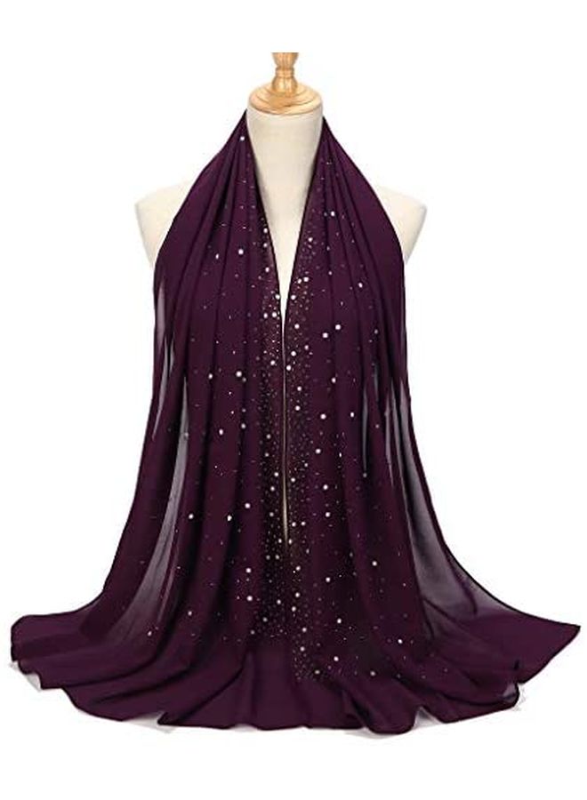 Generic 12 Pack Long Scarf Purple/White  - Image 2