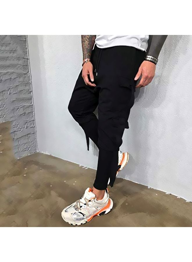 Pack Of 12 Multi-Pocket Detail Cargo Pants Ink Black - Image 3