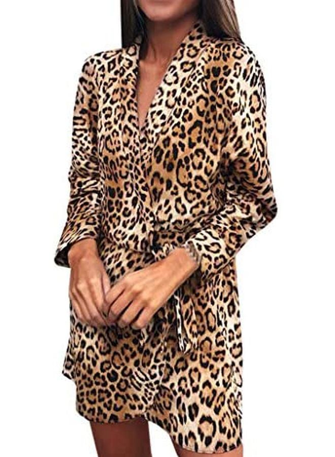 Pack Of 10 Leopard Printed Mini Dress Brown/White/Black  - Image 3
