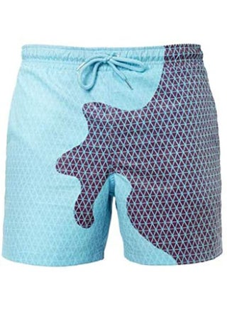 Diamond Printed Swim Shorts Blue/Purple - v1605609633/N41688841V_1