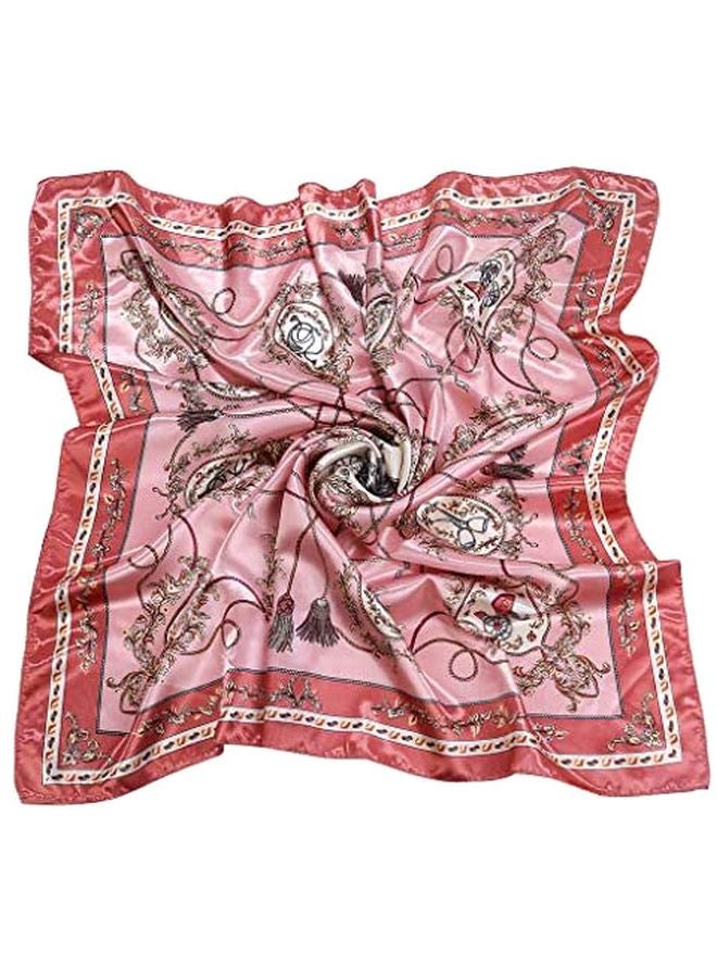 مجموعة أوشحة مزينة بطبعات من 10 قطع وردي/أحمر/أبيض - Image 1