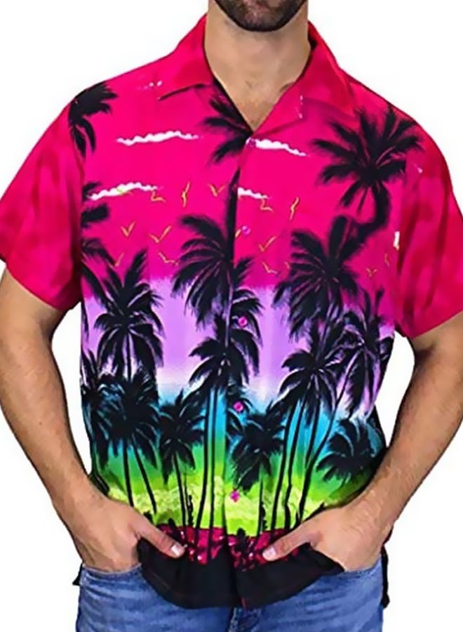 Pack Of 10 Hawaii Beach Print Shirt Pink/Green/Black  - Image 4