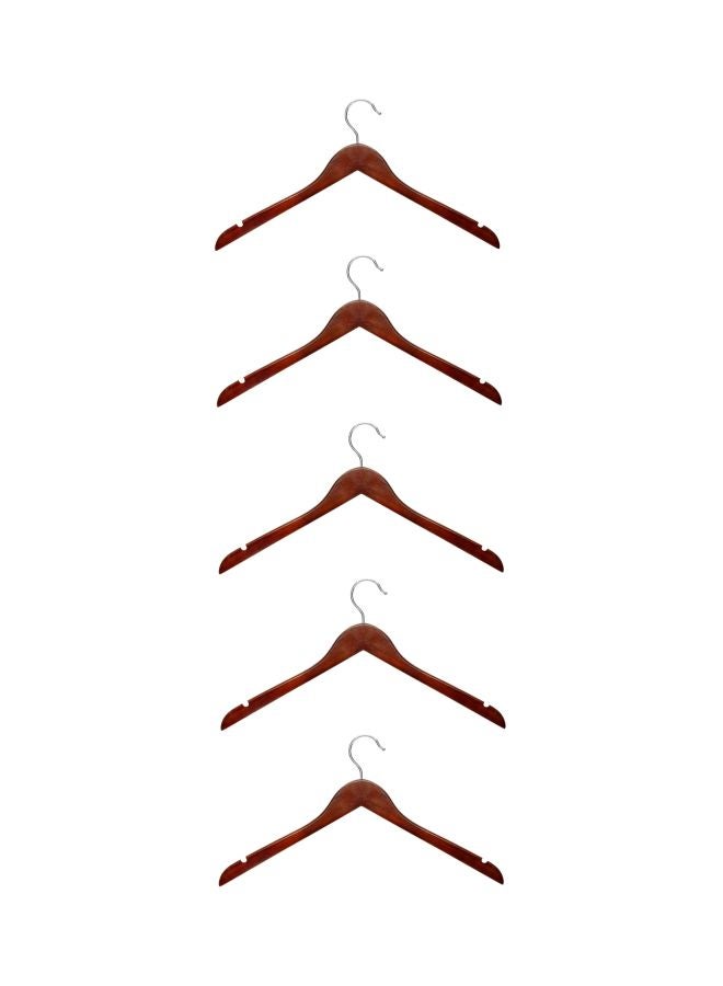 5-Piece Shirt Hanger Set With Dress Notches Cherry 44.5x1.1x22.9inch - v1605611122/N27414349A_1