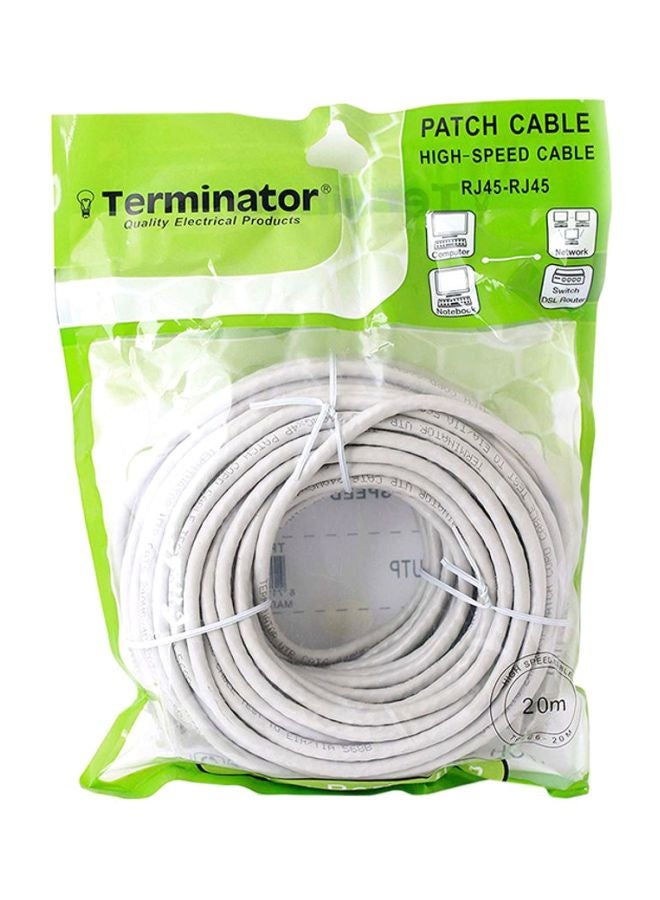 Terminator High Speed Patch Cable White 20meter - Image 2