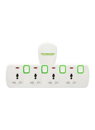 4-Way Universal Multi Adaptor T-Type Socket White/Green - v1605611137/N18019626A_1