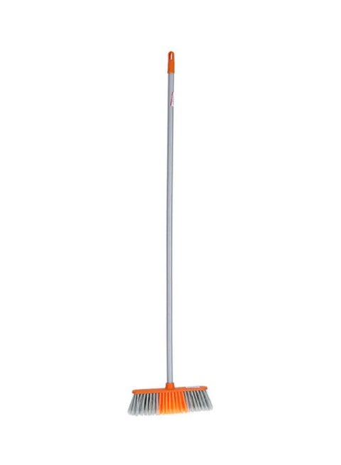 Broom With Handle Grey/Orange