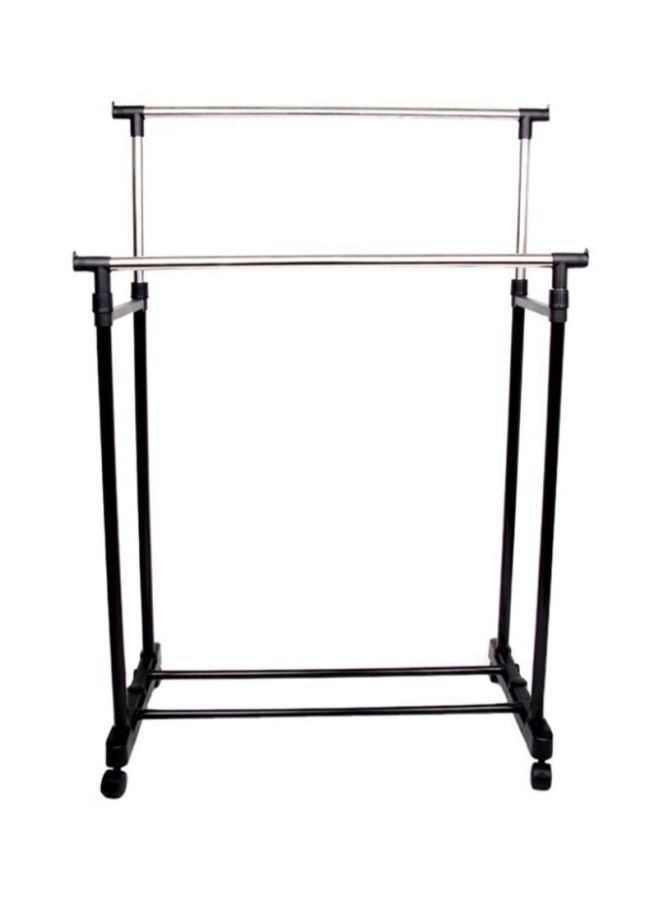 Leostar Double Pole Clothes Hanger Black/Silver 92x43x77cm  - Image 1