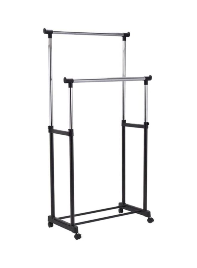 Leostar Double Pole Clothes Hanger Black/Silver 92x43x77cm  - Image 2