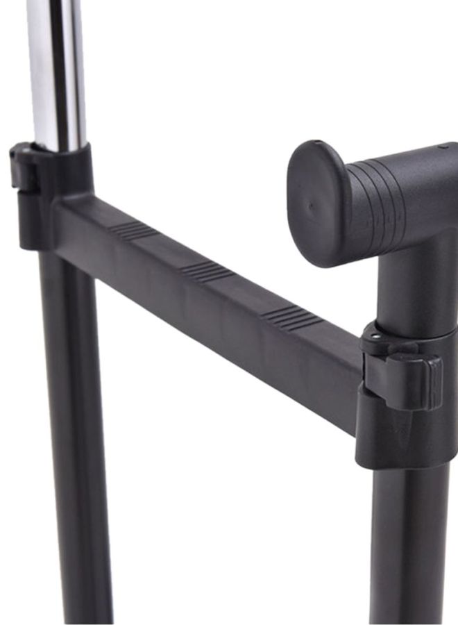 Leostar Double Pole Clothes Hanger Black/Silver 92x43x77cm  - Image 5