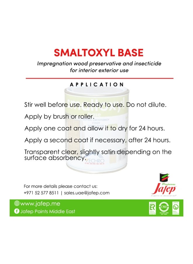 Smaltoxy Base Impregnation Wood Preservative And Insectiside Clear 2.5Liters  - Image 2