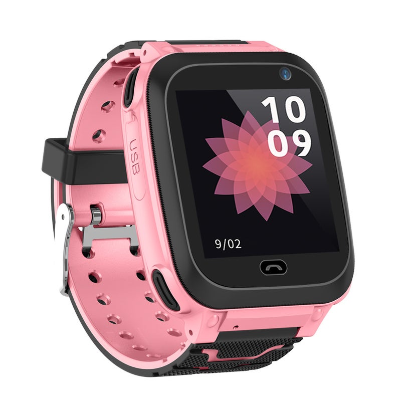 Kids Intelligent Phone Watch With SIM Card Slot Pink - Image 1