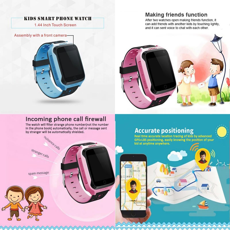 Kids Smart Watch Phone For Children Blue - Image 5