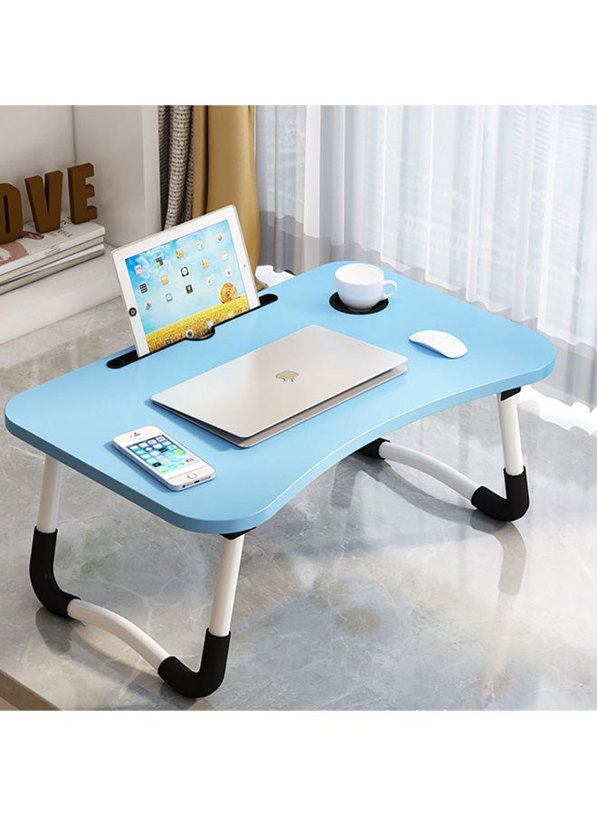 عربست مكتب كومبيوتر قابل للطي أزرق/ أبيض 40x28x60سم - Image 4