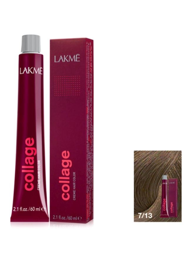 LAKME Collage Creme Hair Color 7/13 Gold Ash Medium Blonde 60ml - Image 2