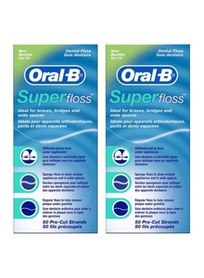 Oral-B 50-Piece Super Floss - Mint  - Image 1