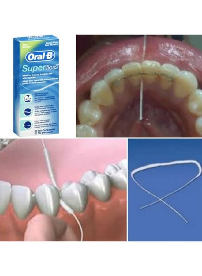 Oral-B 50-Piece Super Floss - Mint  - Image 4