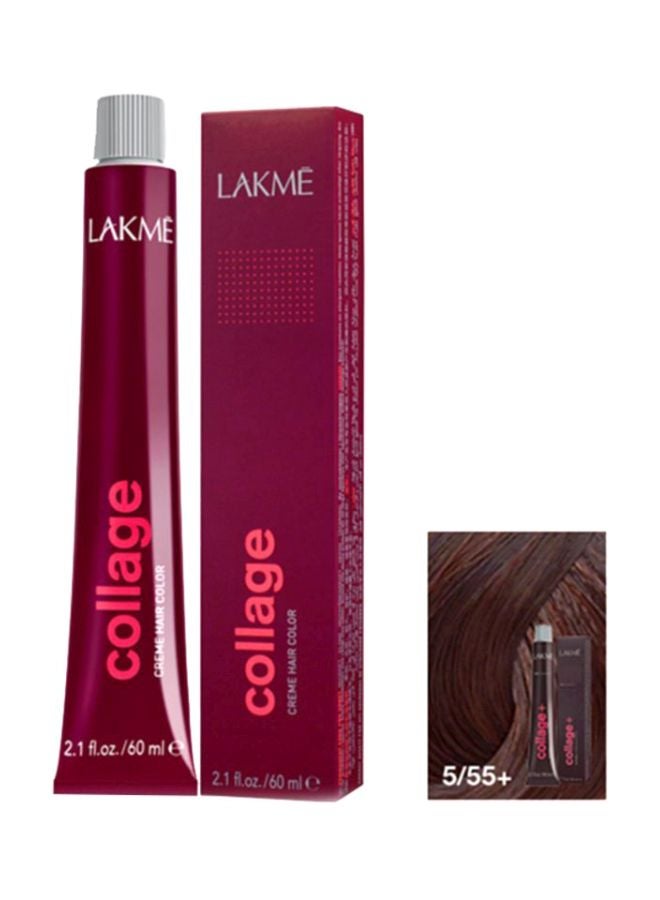 LAKME - Collage Hair Colour 5/55+ Intense Mahogany Light Brown 60ml - Image 1