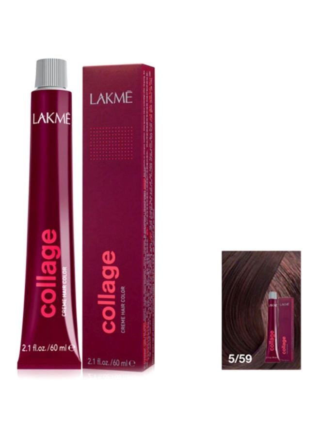 LAKME - Collage Hair Colour 5/59 Red Mahogany Light Brown 60ml - Image 1