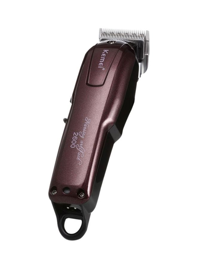 KM-2600 Rechargeable Electric Hair Clipper Red Wine 19x4.5x4.5cm