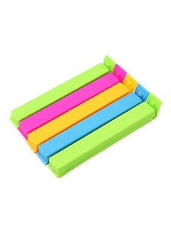 Generic 5-Piece Food Sealing Clips Bag Clips Keeping Clamp Sealer Multicolour 11.00 x 1.80cm  - Image 4