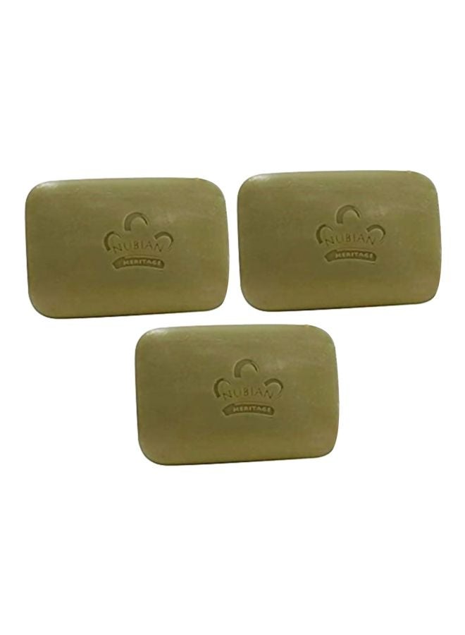 Nubian Heritage 3-Piece Raw Shea Butter Soap - Image 1