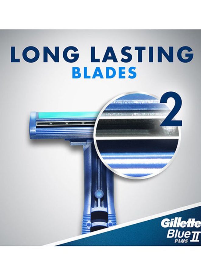 Gillette - Blue II Plus Mens Disposable Razors 10+4 Count - Image 1