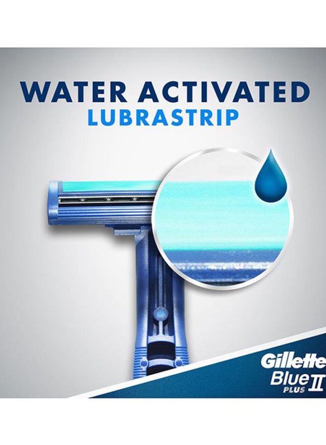 Gillette - Blue II Plus Mens Disposable Razors 10+4 Count - Image 1
