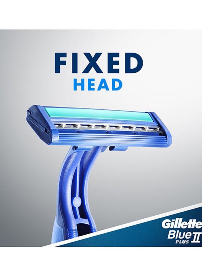 Gillette - Blue II Plus Mens Disposable Razors 10+4 Count - Image 1