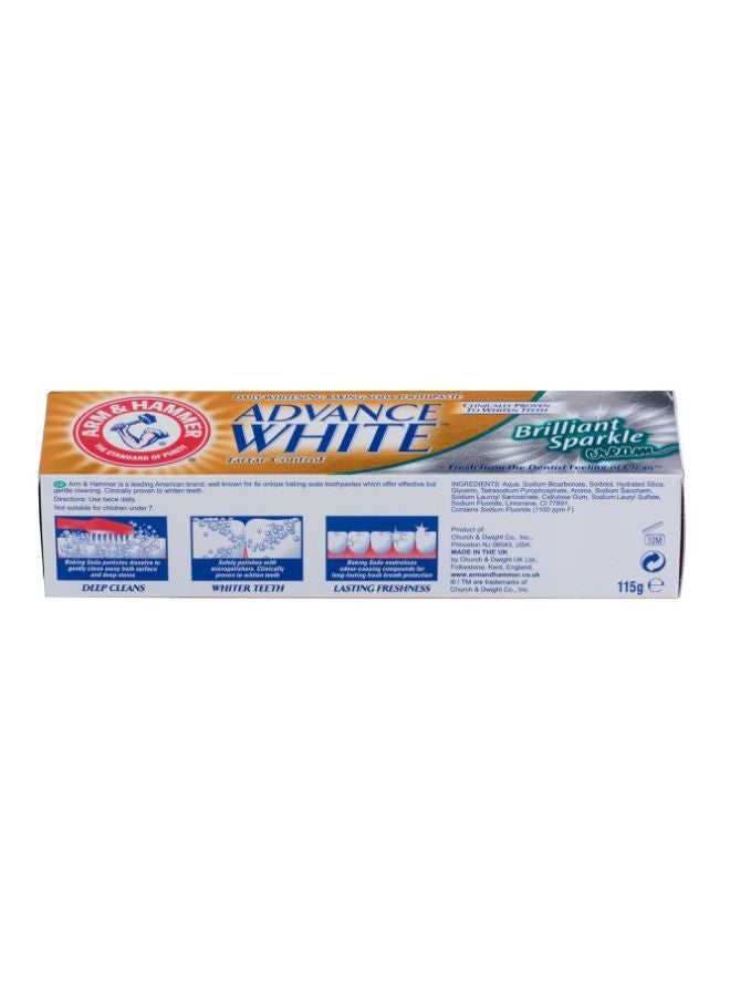 Arm & Hammer Advance White Brilliant Sparkle Toothpaste 115grams  - Image 3