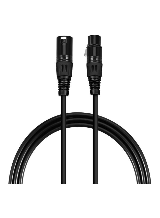 3 Pin Female To 5 Pin Male XLR Cable For Microphone Black - Image 3