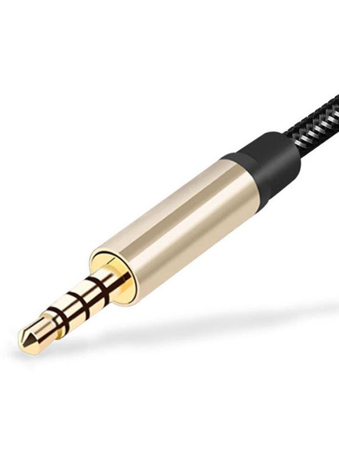 Generic - RCA To AUX 3.5mm Coaxial Audio Connector Cable Rose Gold/Black - Image 1