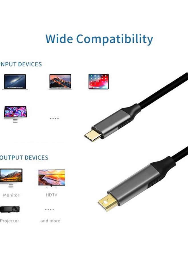 Generic - USB-C To Mini DisplayPort Adapter Black - Image 1