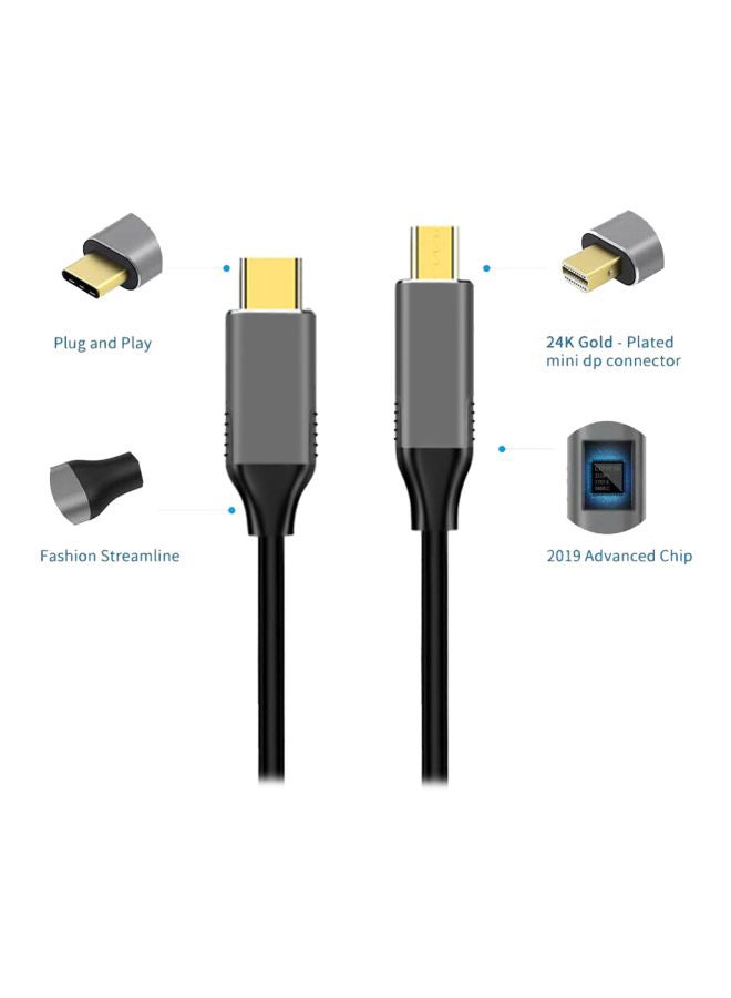 Generic - USB-C To Mini DisplayPort Adapter Black - Image 1