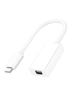 3.1 Type C To Mini Displayport DP 4K Adapter For Apple MacBook White