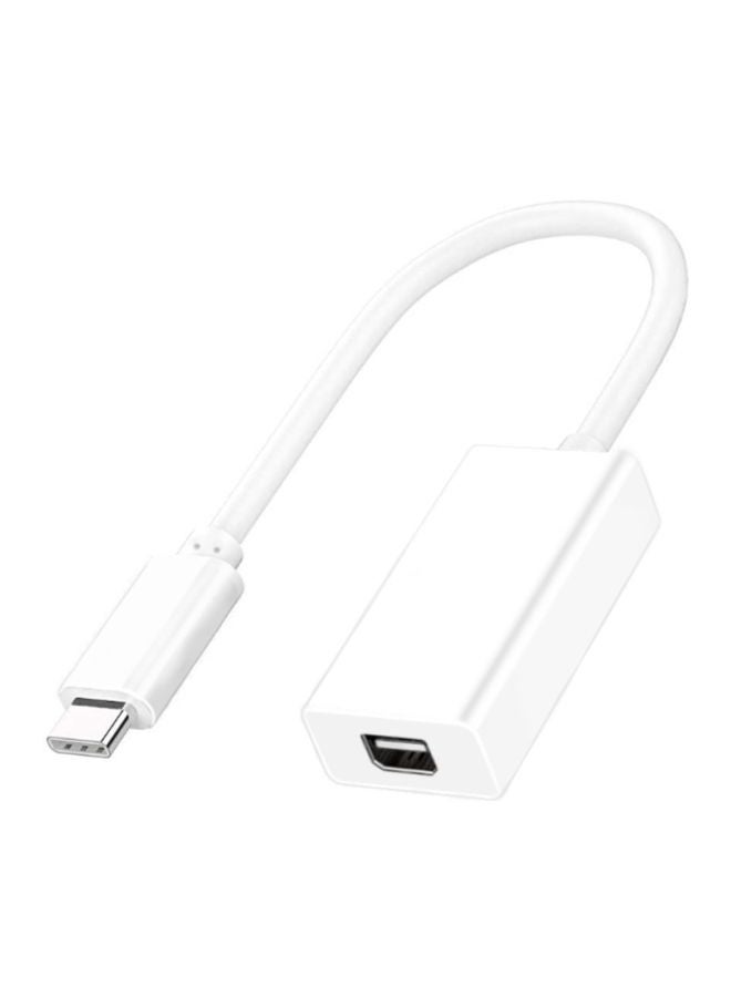 Generic - 3.1 Type C To Mini Displayport DP 4K Adapter For Apple MacBook White - Image 1