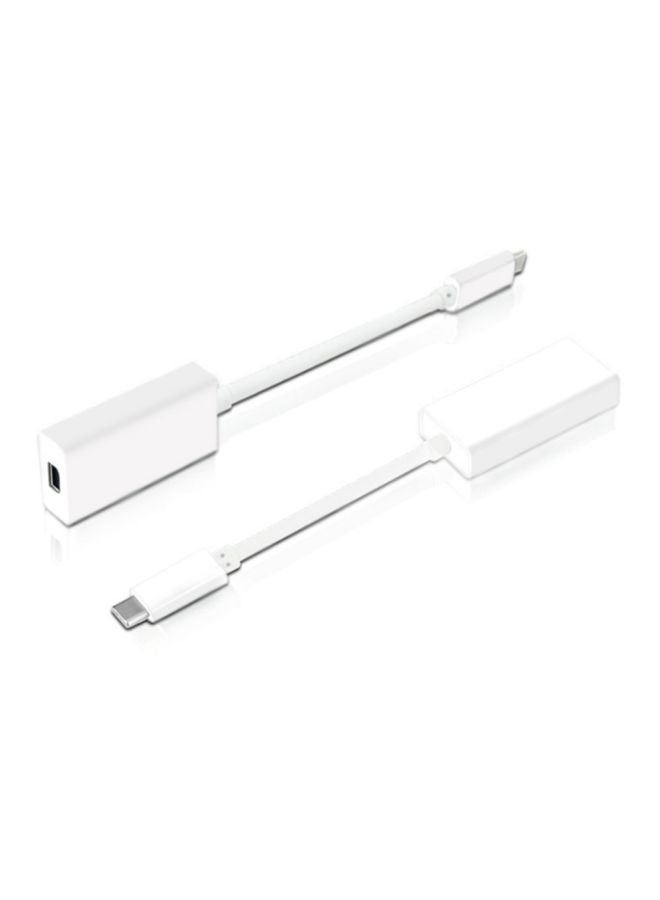 Generic - 3.1 Type C To Mini Displayport DP 4K Adapter For Apple MacBook White - Image 1