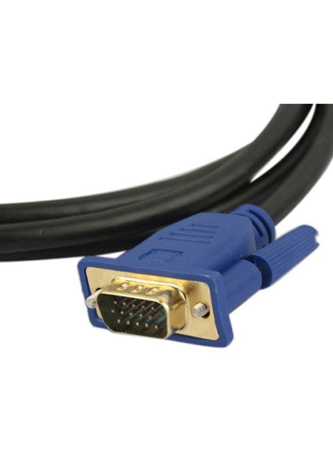 كابل من منفذ ذكر إلى منفذ VGA HD-15 ذكر أسود/أزرق/أصفر - Image 2