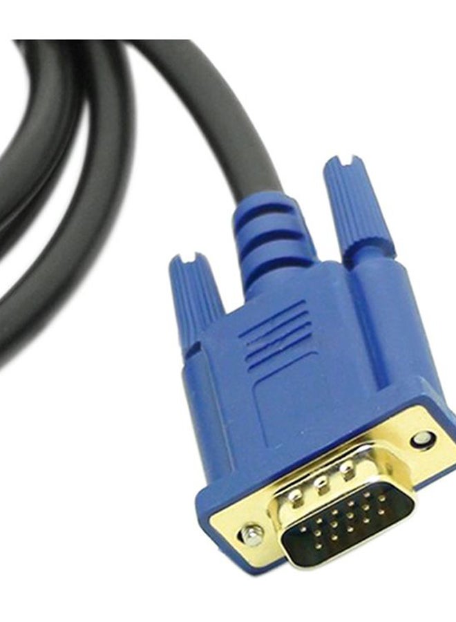 كابل من منفذ ذكر إلى منفذ VGA HD-15 ذكر أسود/أزرق/أصفر - Image 3