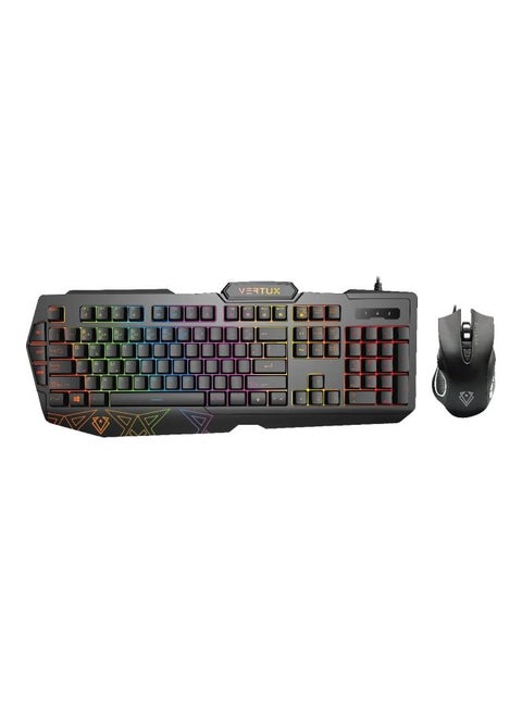 Vendetta Gaming Keyboard And Mouse Set Black