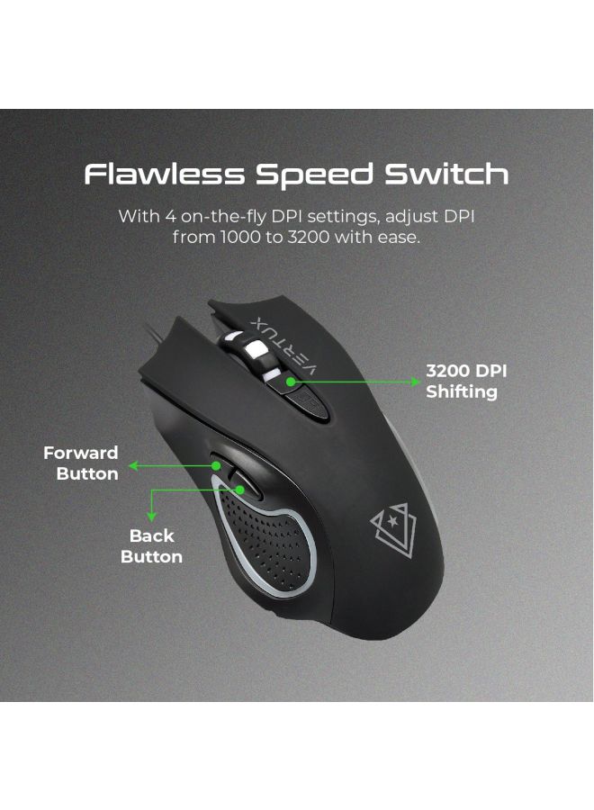 Vendetta Gaming Keyboard And Mouse Set Black