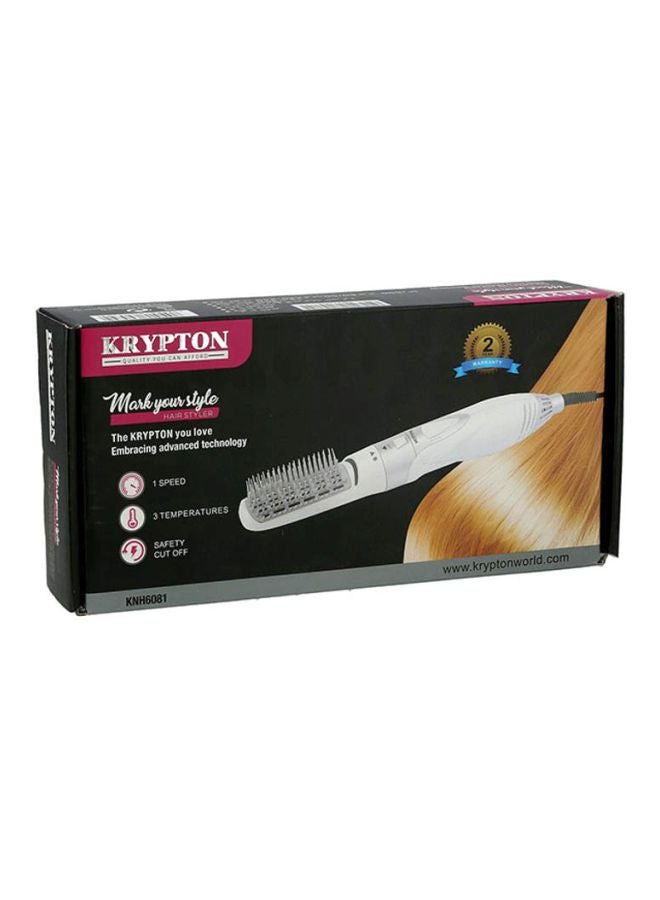 KRYPTON - 800W Hair Styler with 360 Swivel Cord - Ideal Accessory With Overheat Protection - Volume And Curl Air Styler White - Image 1